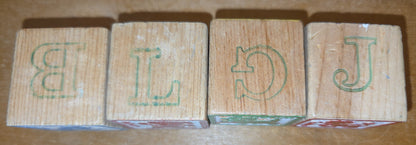 Vintage Disney Wooden Blocks Set of 4 vt7