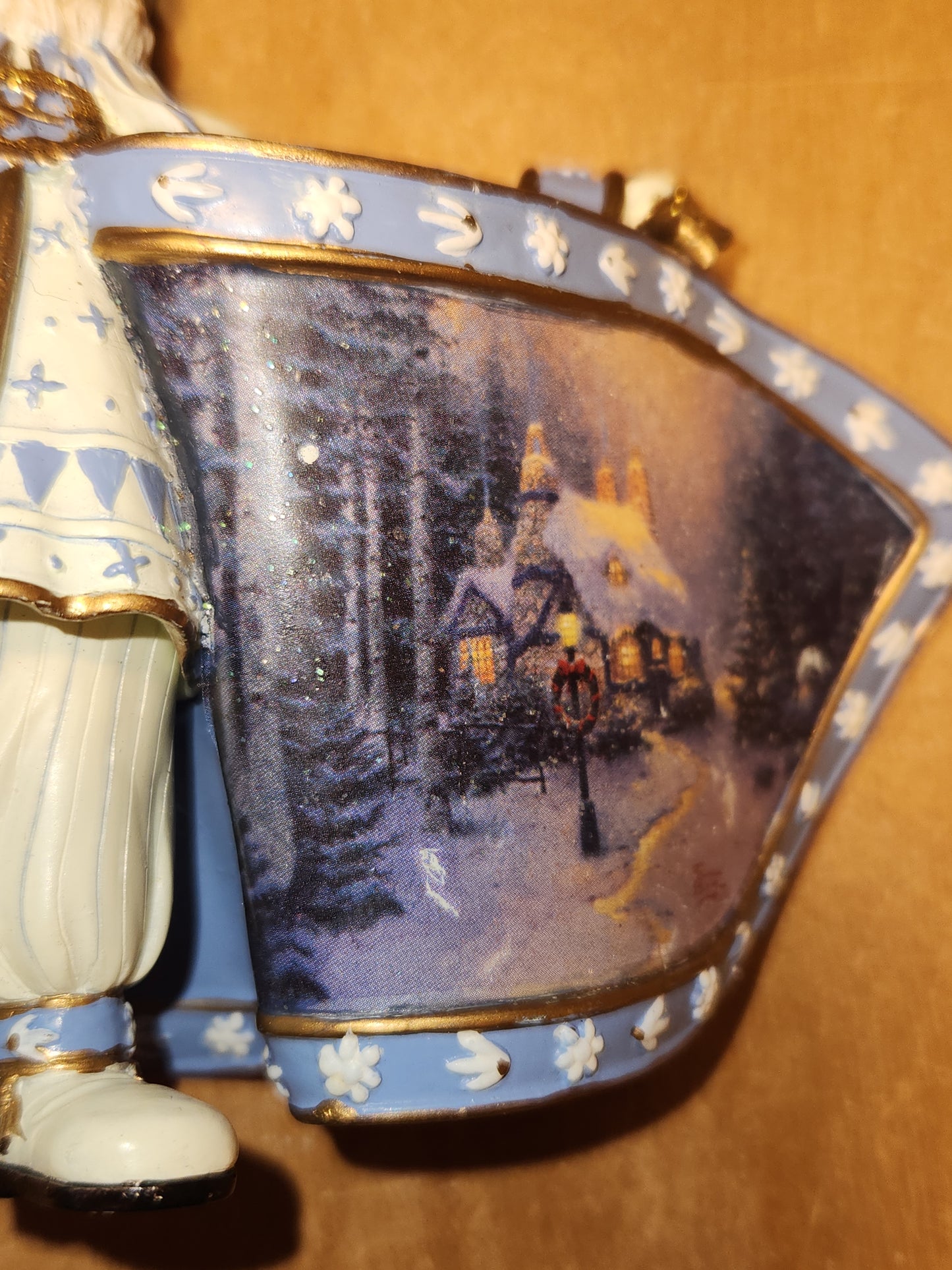 Vintage Thomas Kinkade Ashton Drake Ornament Frosty of Christmas Day Santa 2004