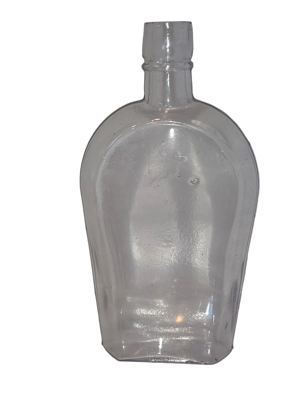 Vintage Liquor Bottle Light Amethyst Coffin Shaped Whiskey Flask