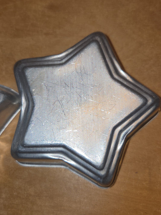 Vintage Star Aluminum Tins Molds Cake Tart Set of al51