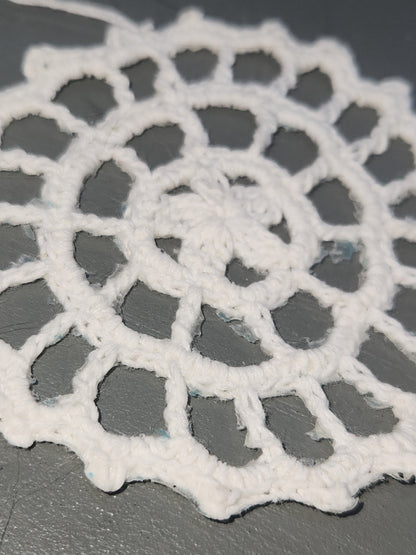 Crochet Doily Ornaments 3 1/4" Set of 8 o32