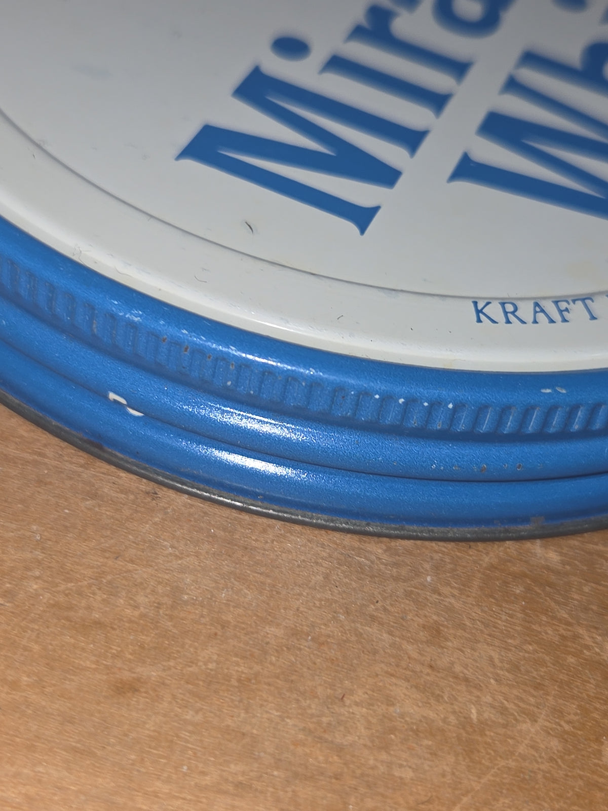 Vintage Food Jar Miracle Whip with Metal Lid Large Holds 6 Cups Extra Large Mouth jar56