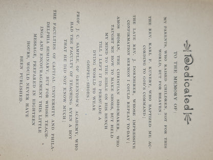 Antique Hardcover Small book Prepare To Meet Thy God by Pastor Simon P. Long The Lutheran Book Concerns vb55