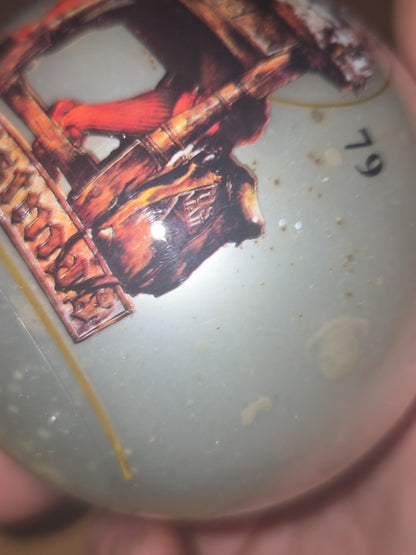 Vintage Norman Rockwell Glass Santa Christmas Ornament Saturday Evening Post Dave Grossman 5th Limited Edition 1978