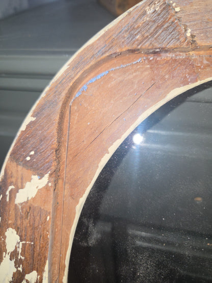 Antique Wooden Oval Photo Frame