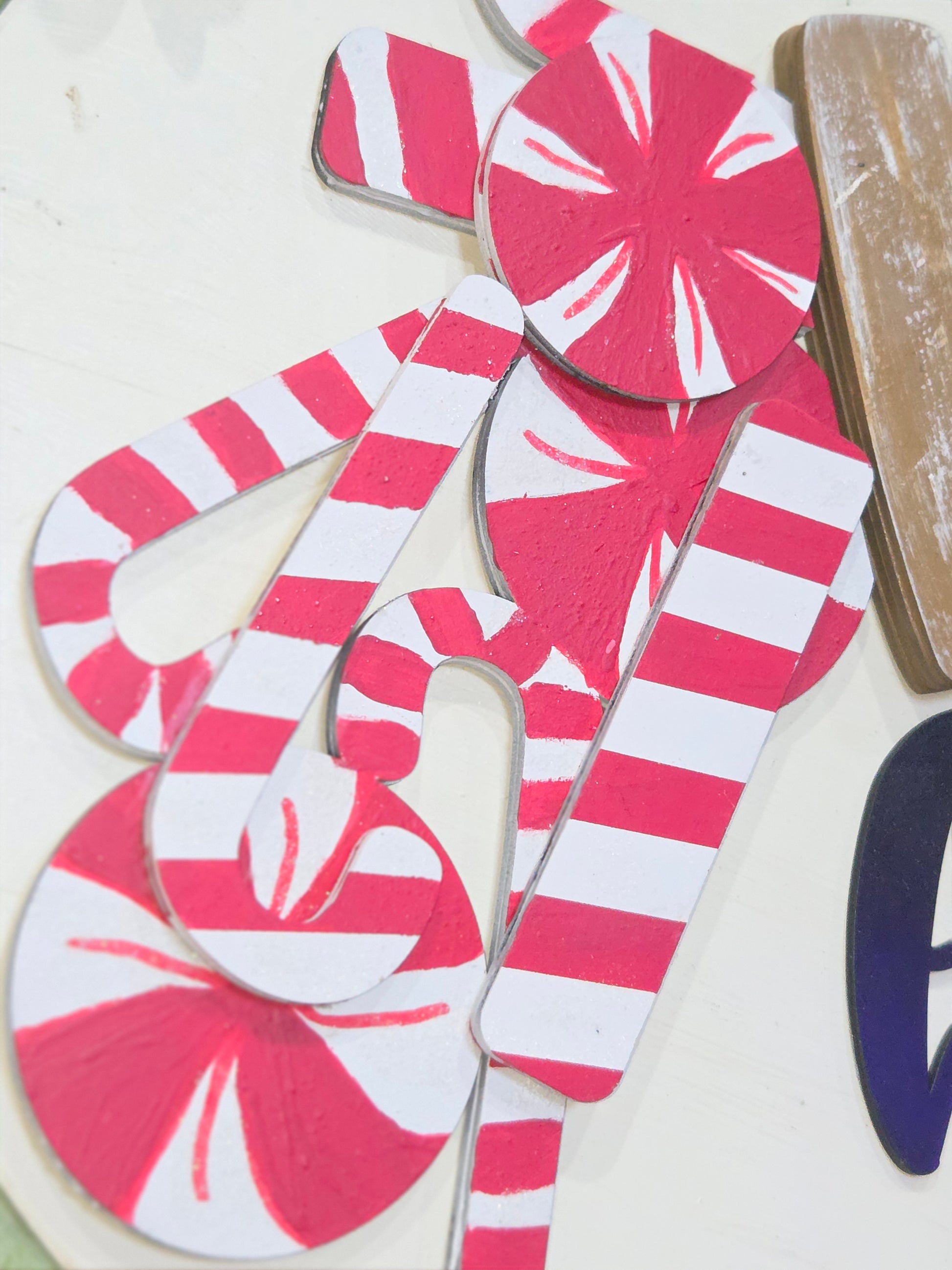 Peppermint Candy Candy Cane Insert for Interchangeable Pot Spilling Door Sign *Sign Sold Seperately* pi8