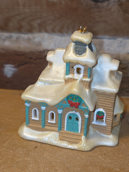 Vintage Village Light Covers House Church Toy Shoppe Plastic