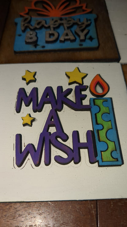 Birthday Kit for Interchangeable arch or rectangle frame. FRAME SOLD SEPARATELY