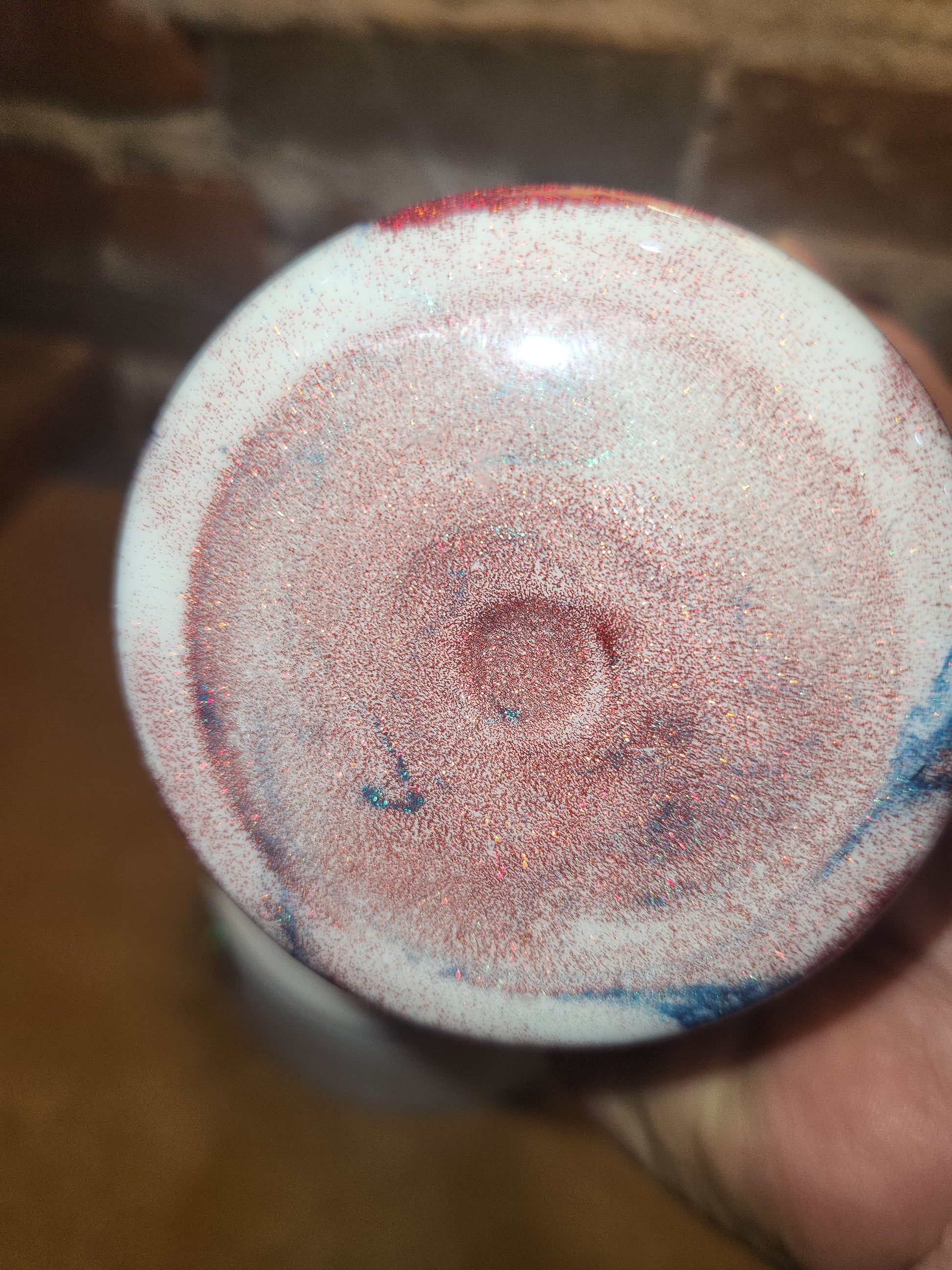 20 ounce stainless steel, Insulated, alcohol ink art Tumbler Red White Aqua AS IS CLEARANCE ai10