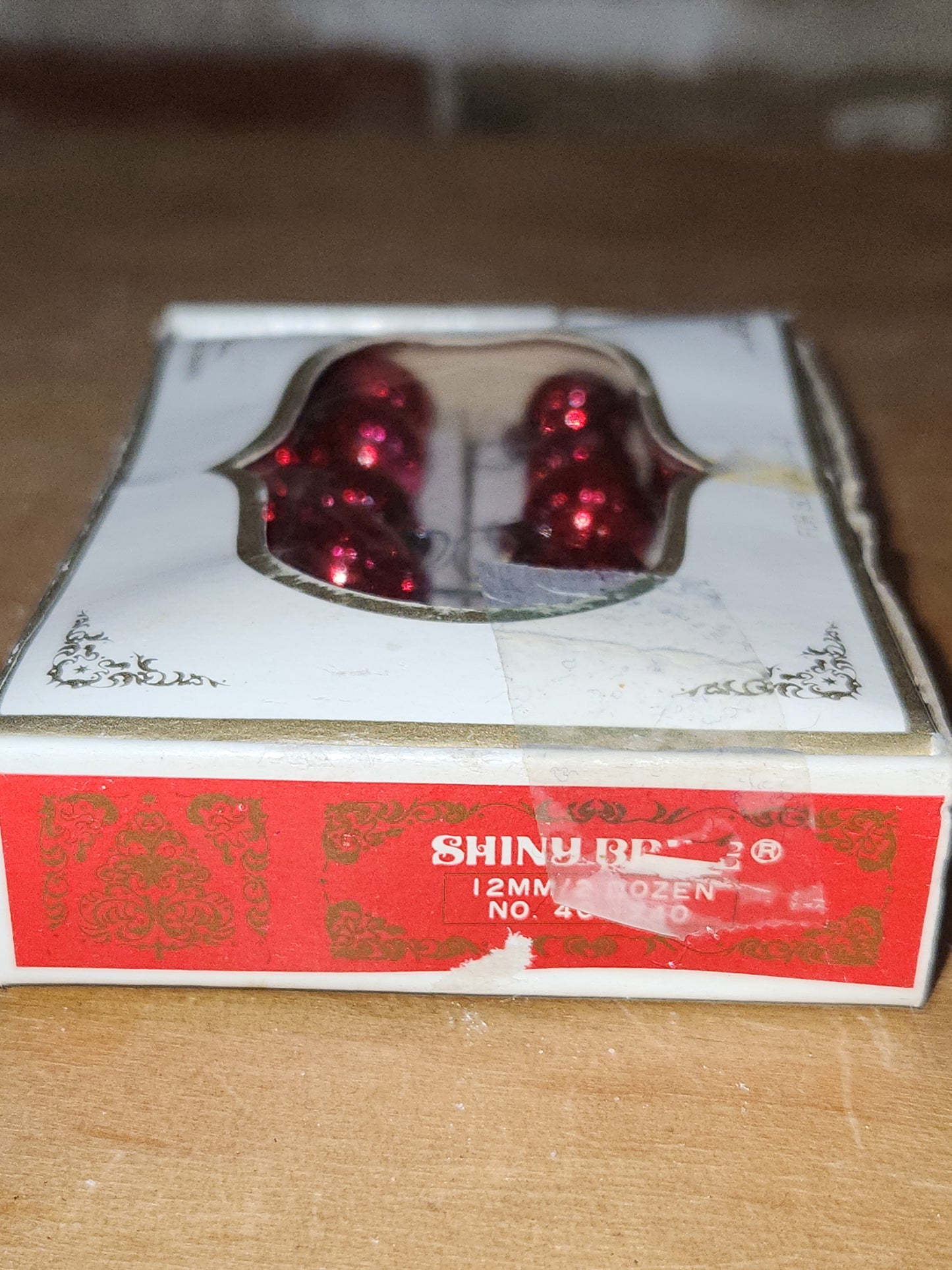 Vintage Shiny Brite 24 Red Mercury Glass Ball Feather Tree Ornaments 12mm Japan MCM  bo126