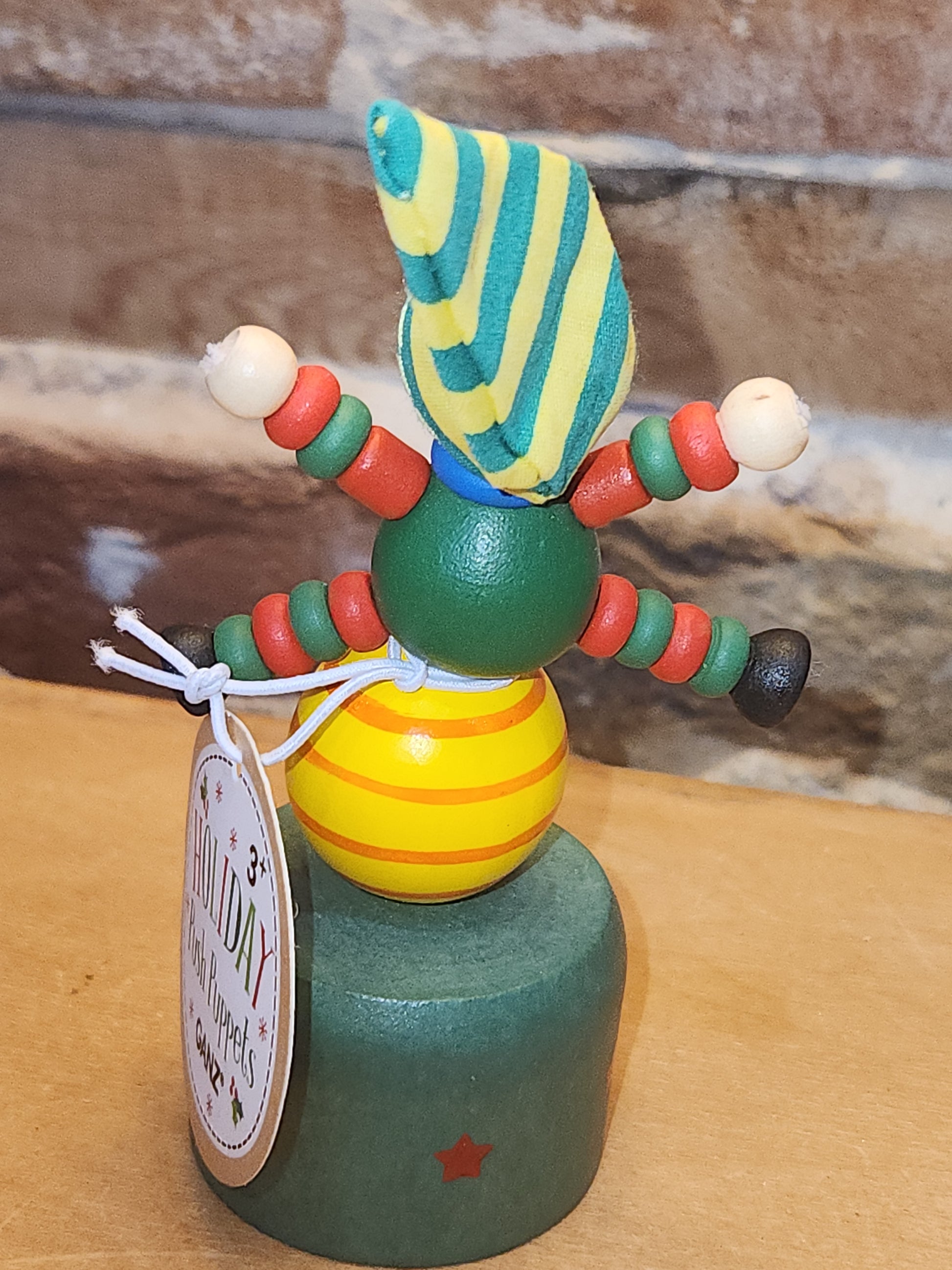 Elf Wooden Push Puppet pp2