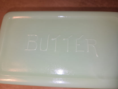 Vintage Uranium Jadeite Jeannette Butter Cover Only AS IS Chips vug66