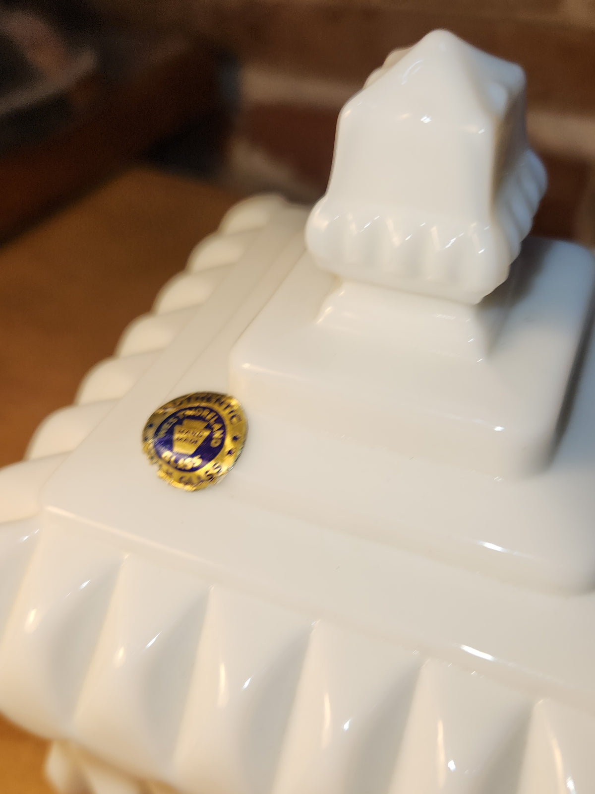Vintage Westmorland Milk Glass Covered Candy Dish Wedding Pattern mg70