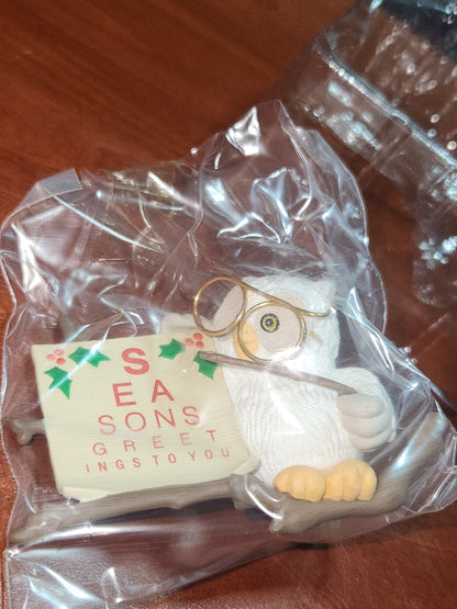 Vintage Hallmark Keepsake Ornament Miniature “Owliday” Wish 1987