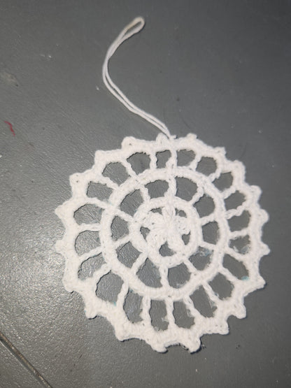 Crochet Doily Ornaments 3 1/4" Set of 8 o32
