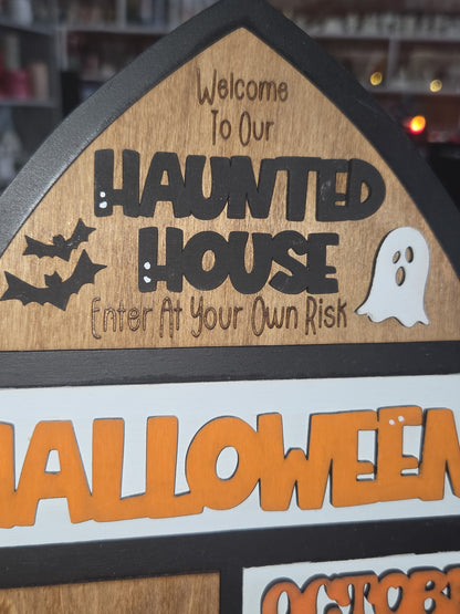 Halloween October Insert Kit for Interchangeable Frame Can Fit Arch, Rectangle, or Square Frame FRAMES SOLD SEPARATELY if29