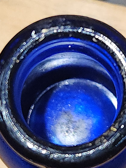 Vintage Medicine Bottle Bromo Seltzer Cobalt Blue Glass Emerson Drug Co Baltimore MD 4" vmb7