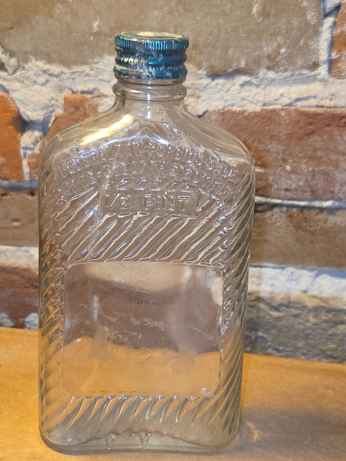 Vintage Liquor Bottle Glenmore Bourbon Clear Glass vlb2