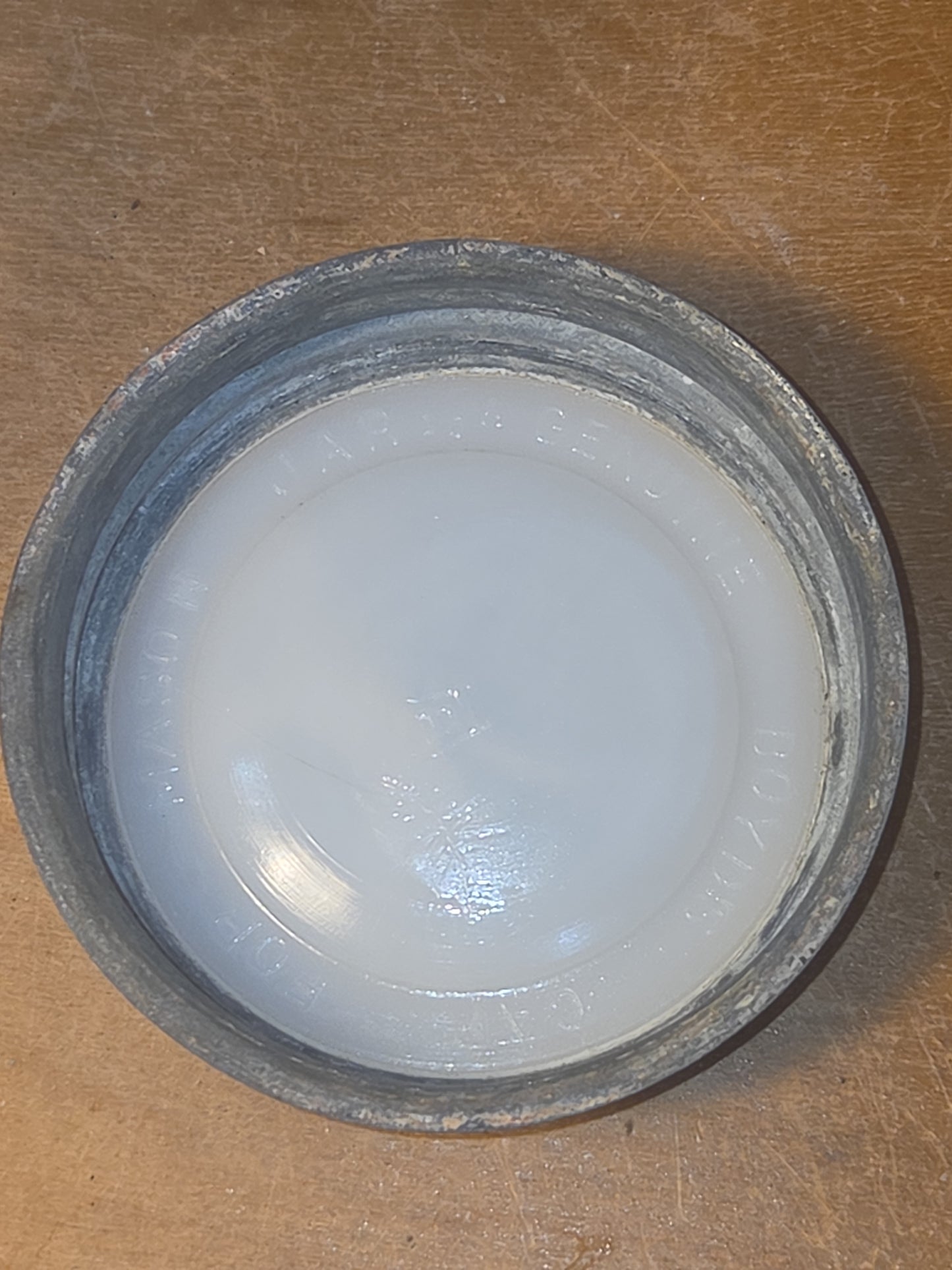 Vintage 1/2 Gallon Jar Atlas Strong Shoulder Mason Clear Glass with Atlas Zinc Lid jar54