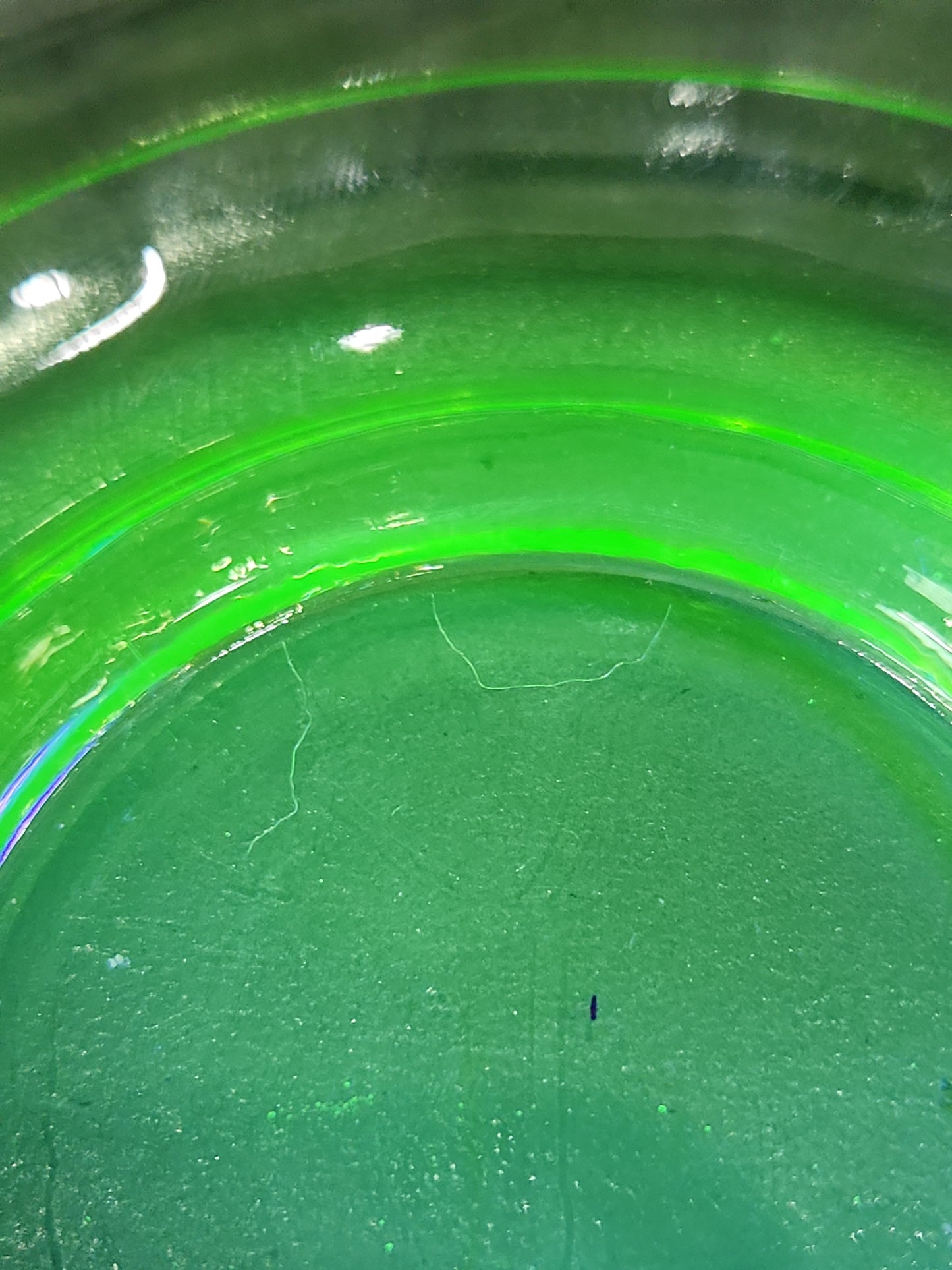 Vintage Uranium Depression Glass Tea Saucer Set of 1 AS IS ug08