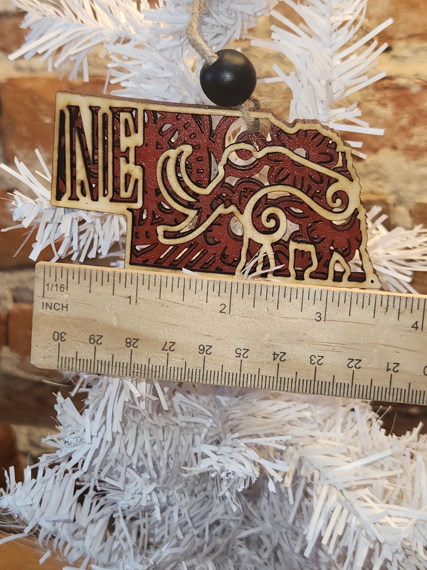 Wooden Nebraska Car Charm Rear-view Mirror Ornament no12