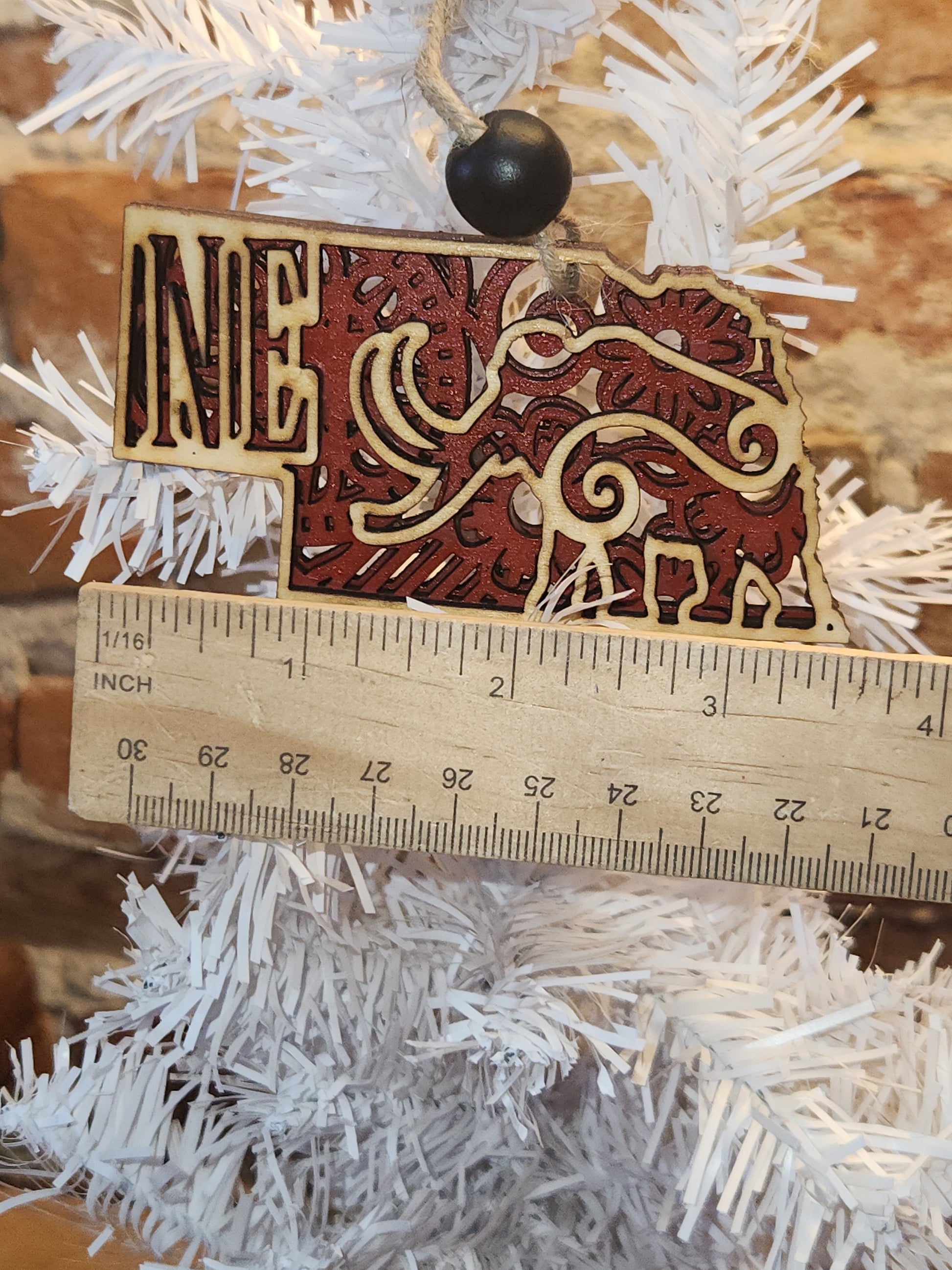 Wooden Nebraska Car Charm Rear-view Mirror Ornament no12