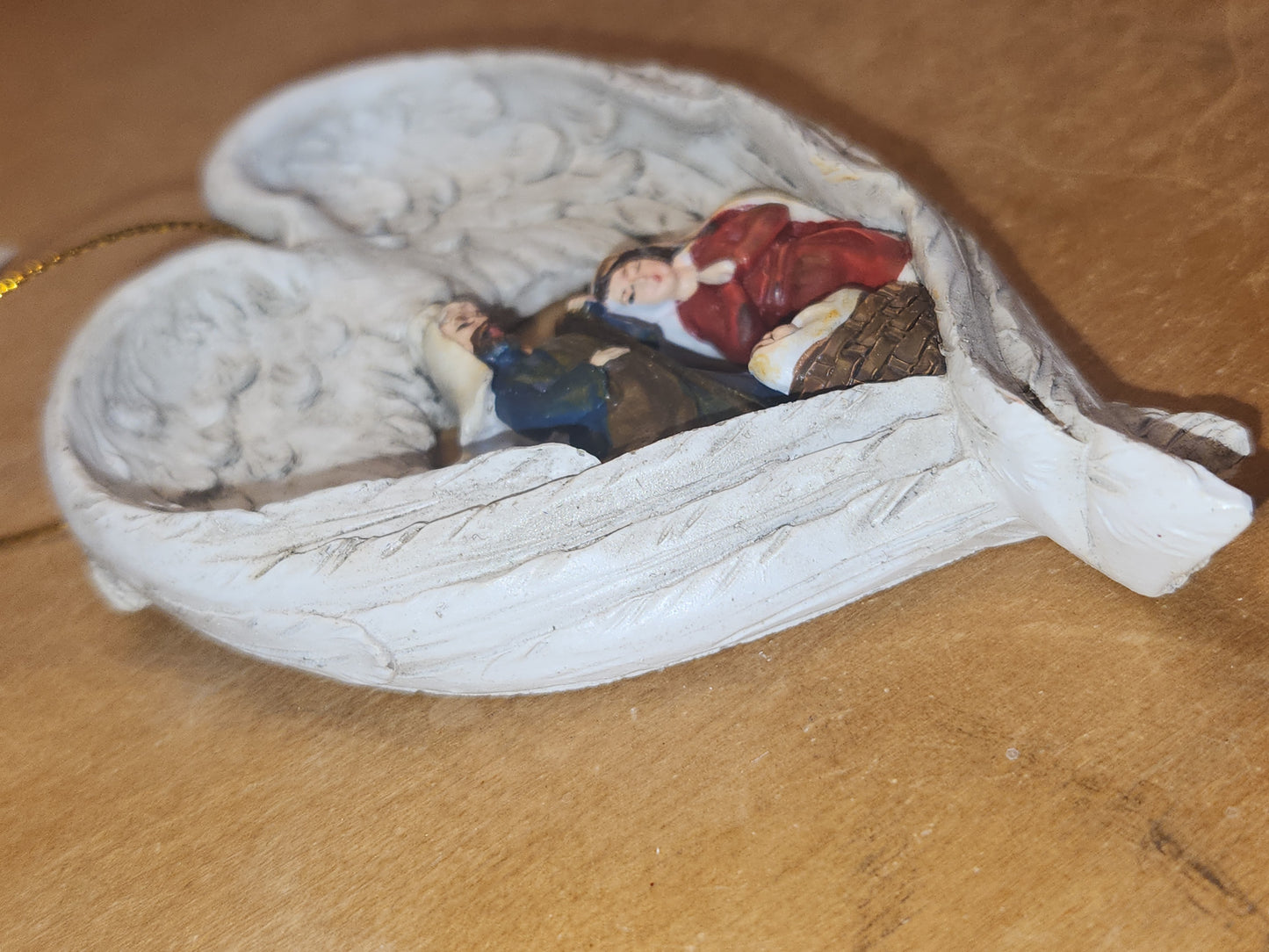 Holy Family, Nativity Scene in Angels Wings Ornament no9