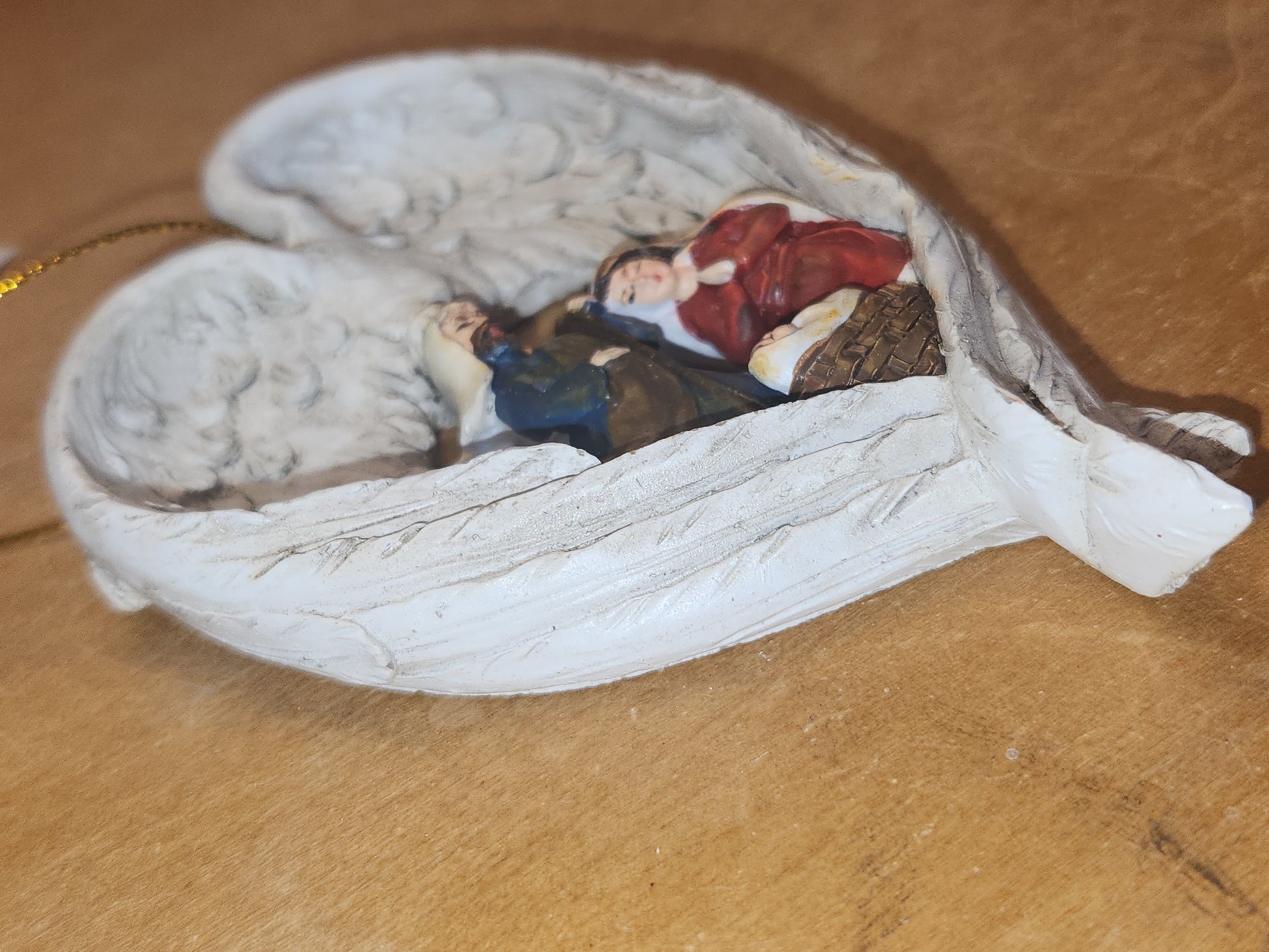 Holy Family, Nativity Scene in Angels Wings Ornament no9