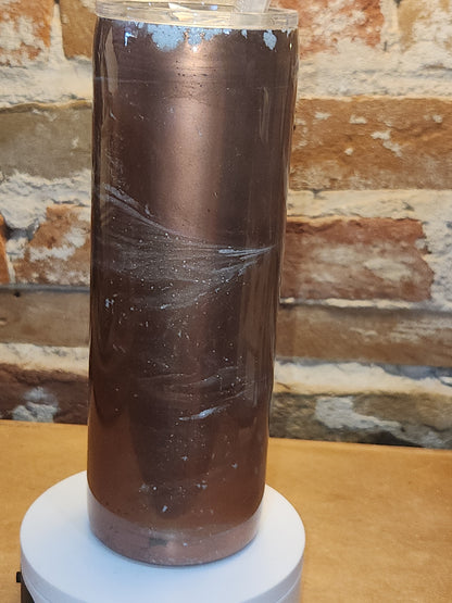 20 ounce stainless steel, Insulated, alcohol ink art Tumbler Copper White AS IS CLEARANCE ai8