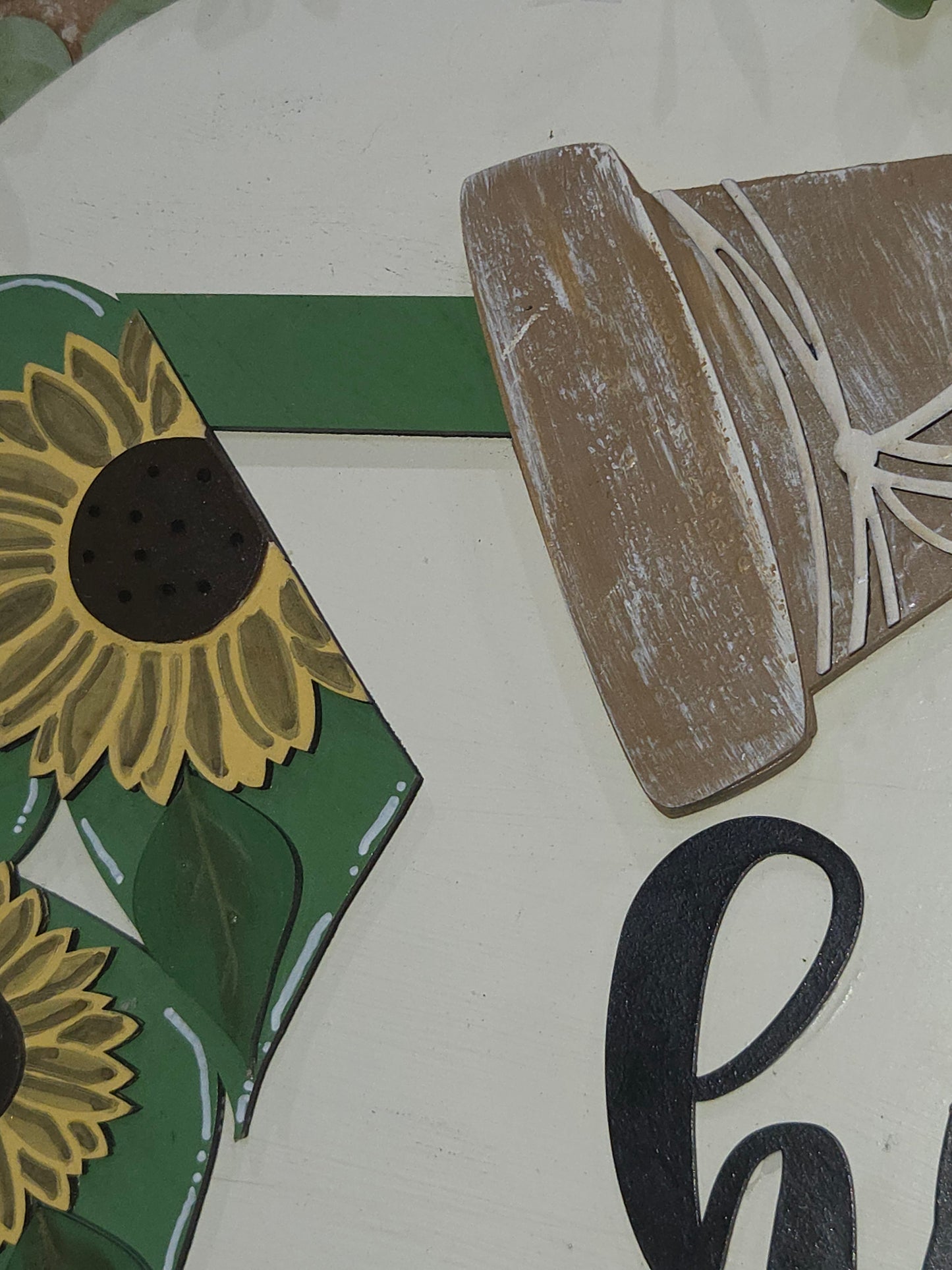 Sunflower Summer Insert for Interchangeable Pot Spilling Door Sign *Sign Sold Seperately*