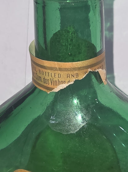 Vintage Mateus Rose Wine Bottle Green Metal Pull Cap AS IS Label Torn vb98