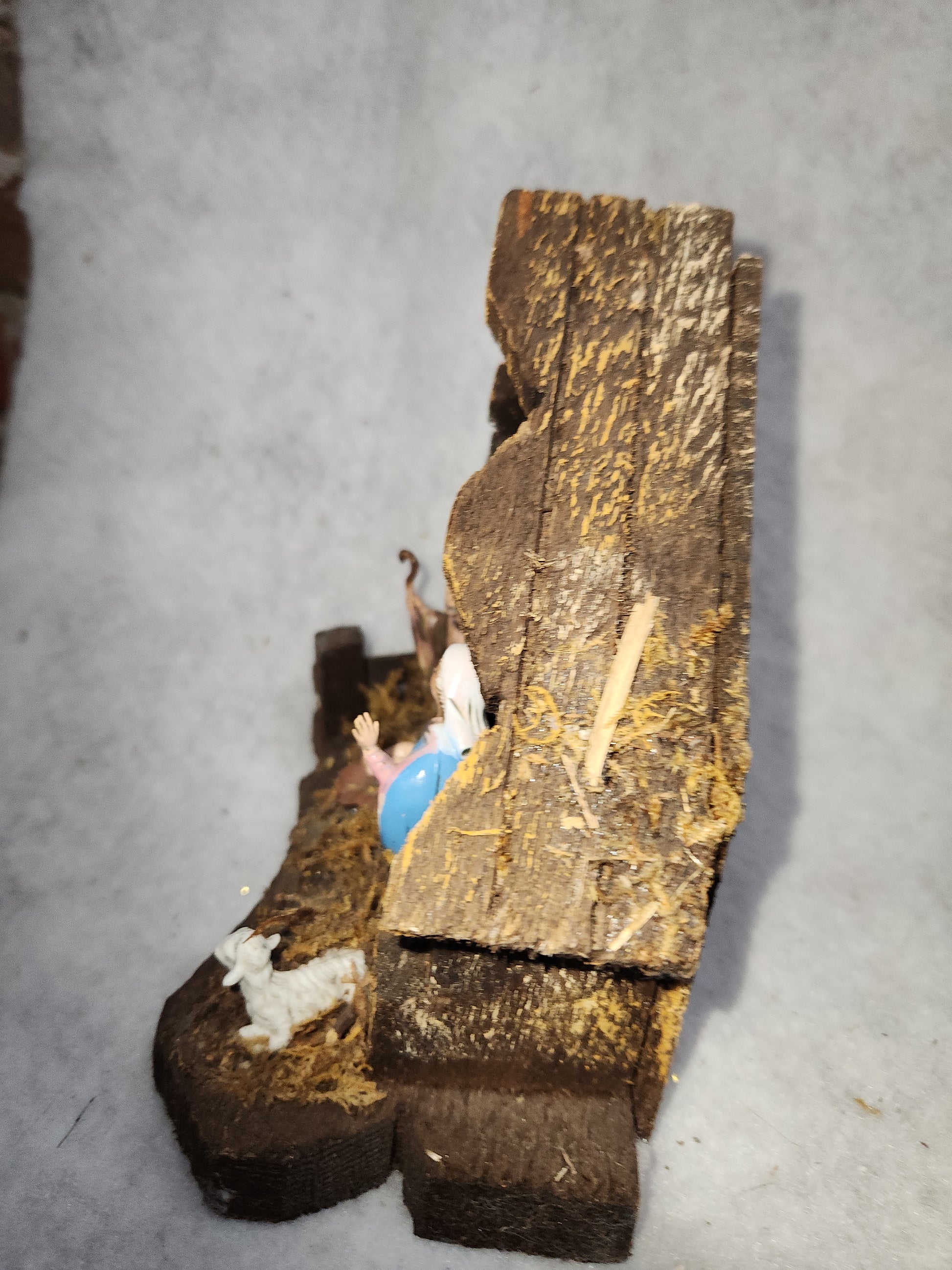 Vintage Italian Small Nativity Set. Mary, Joseph, Jesus, Sheep, Creche NO BOX ns77