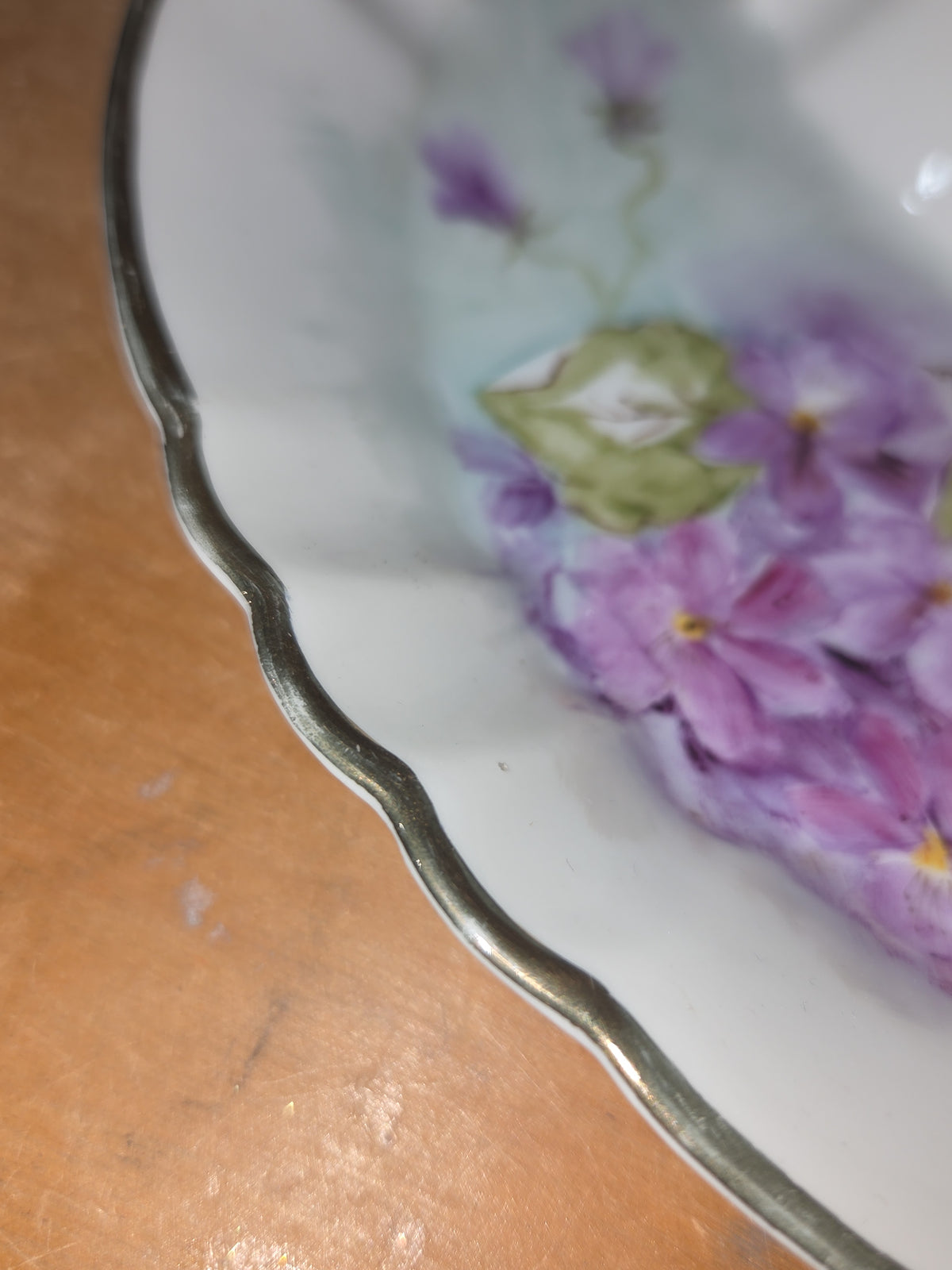 Vintage Lefton China Hand Painted Crescent Beside the Plate Tray G5