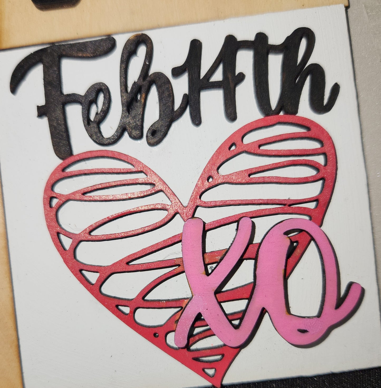 Valentine's Day February Insert Kit for Interchangeable Frame Can Fit Arch, Rectangle, or Square Frame FRAMES SOLD SEPARATELY