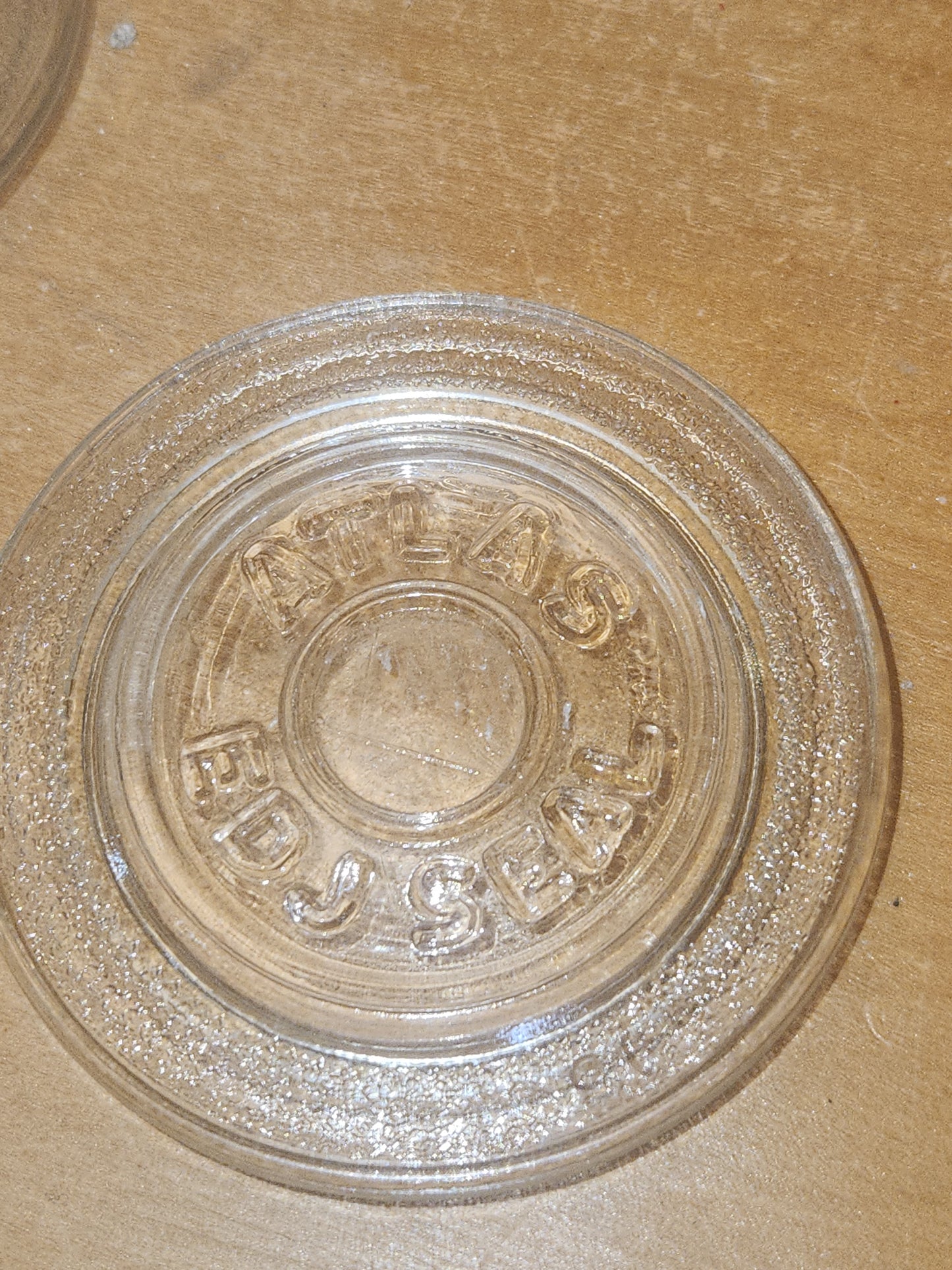 Vintage Atlas EDJ Glass Top Insert for Canning with Regular Size Metal Ring and Glass Jar Lot of 5 gl06