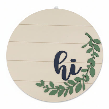 Interchangeable Pot Spilling Door Sign Cream *No Inserts Included*