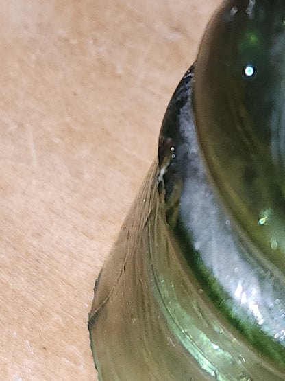 Vintage Insulator 102 Star Pony 7up Green Glass Bubbles DAMAGED si8