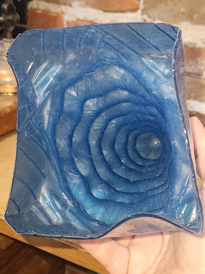 Vintage Christmas Tree Ice Sculpture Mold Blue Silicone 9" Tall im2
