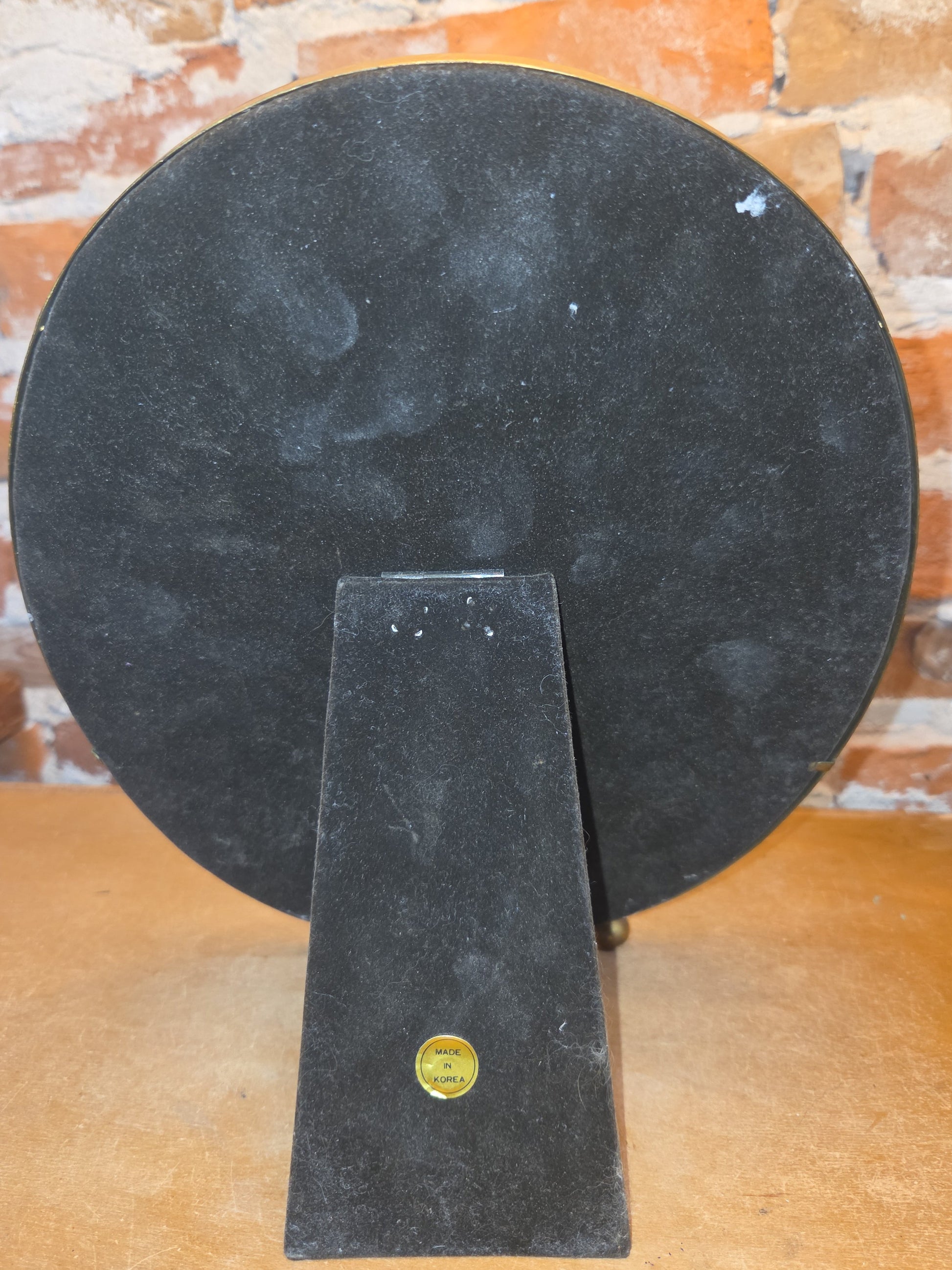 Vintage Brass Footed Oval Photo Frame