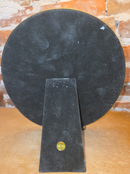 Vintage Brass Footed Oval Photo Frame