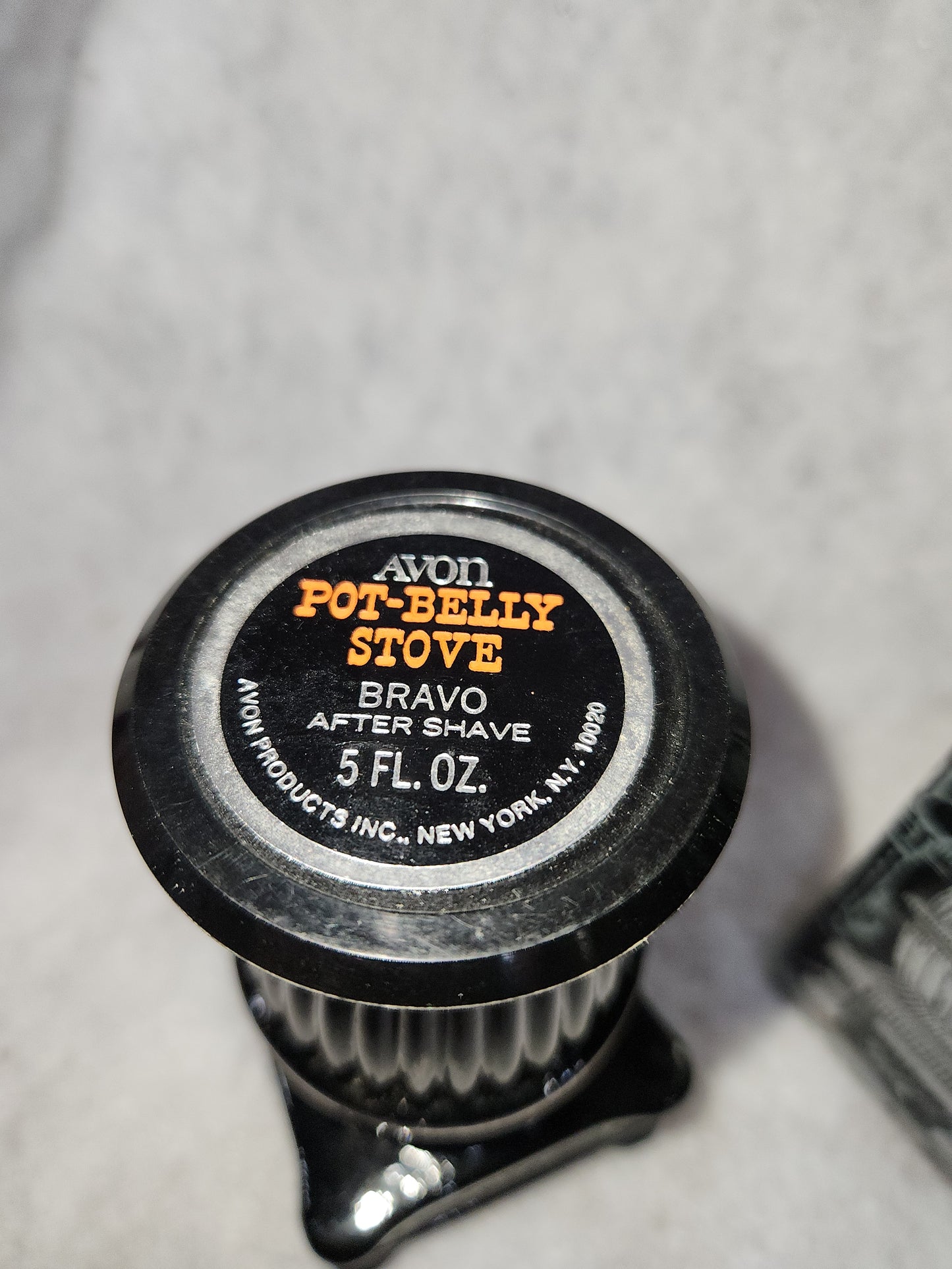 Vintage Avon Pot-Belly Stove Bravo After Shave EMPTY Original Box av655