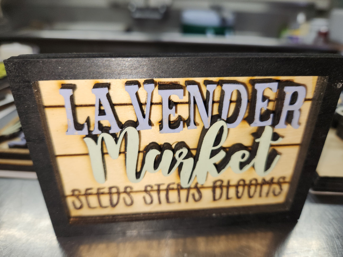 Tier Tray Decorations Handcrafted Lavender Fresh Cut Lavender Lavender Market Blue Truck ttl2