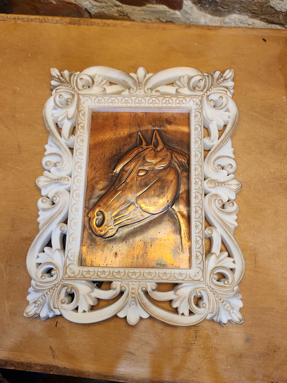 Vintage Embossed Copper Horse Relief sc7