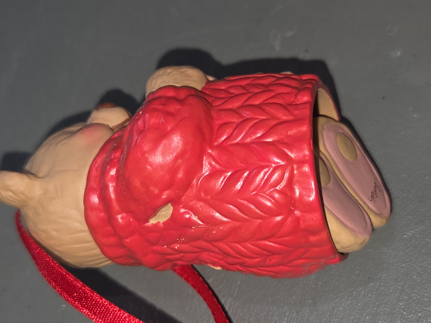 Vintage Hallmark Keepsake Ornaments Porcelain Skating Sugar Bear Bell and Snuggly Sugar Bear Bell  Dangling Feet 2001 NO BOXES ho007