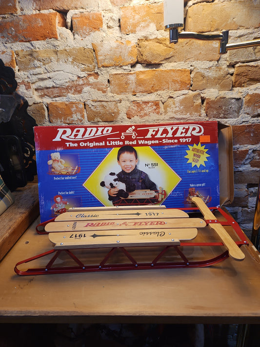 Vintage Radio Flyer Original Little Red Wagon No. 551 Sled New in Box