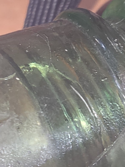 Vintage Insulator 102 Star Pony 7up Green Glass Bubbles DAMAGED si8