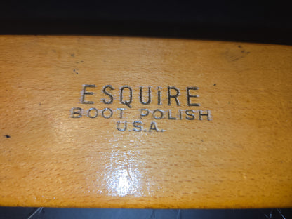 Vintage Wooden Shoe Polish Brush Esquire Probable Horse Hair bh1