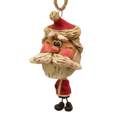 SALE MISSING ONE LEG | Rough Beard Santa Ornament | Bert Anderson Collection