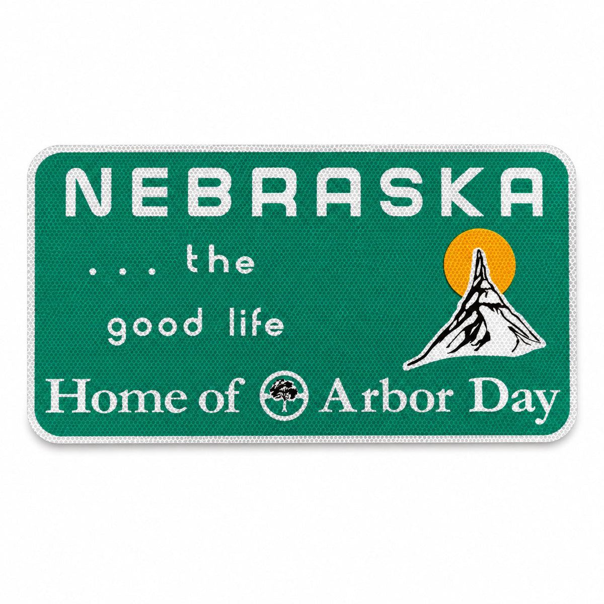 Nebraska The Good Life Replica Sign | 24" x 12" | Nebraska State Historical Society Chimney Rock