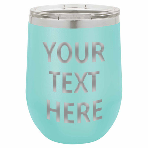 Stainless Steel Stemless Wine Tumbler | 12 oz | Customizable | RCK Creations & More